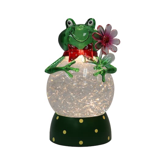Moments in Time 8.6" Acrylic Frog Lantern Décor